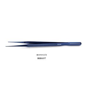 CV Elite - Titanium Dennis-Style Micro Ring Tip Forceps - 1.0 mm Ring Tip