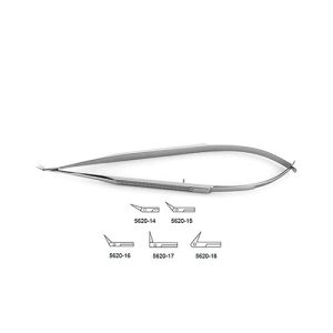 Micro Scissors - Flat Handle - Angled Tips