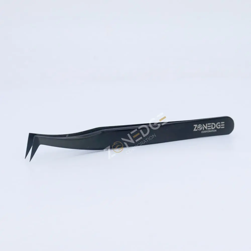 Eyelash Extension Tweezers Plasma Black (1)
