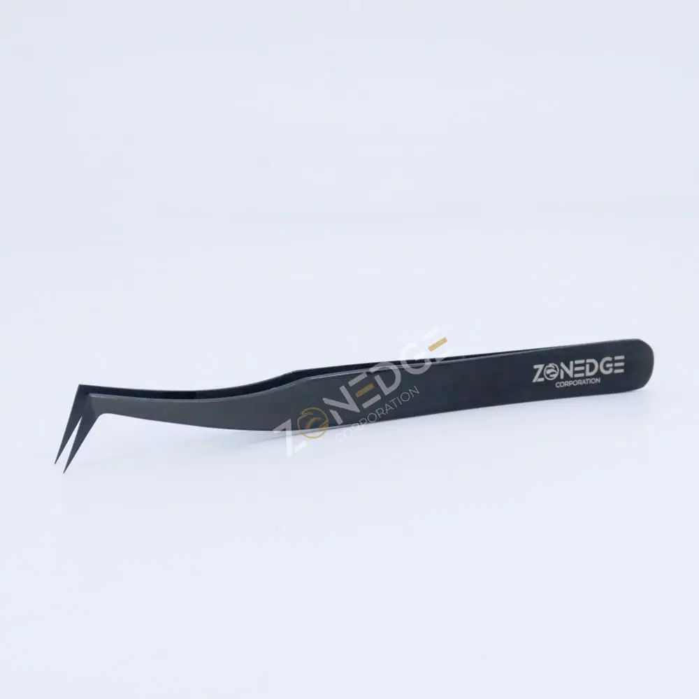 Eyelash Extension Tweezers Plasma Black (11)
