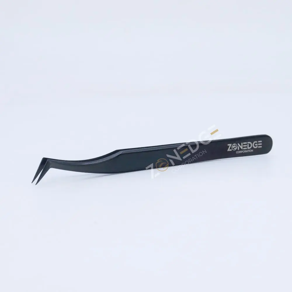 Eyelash Extension Tweezers Plasma Black (12)