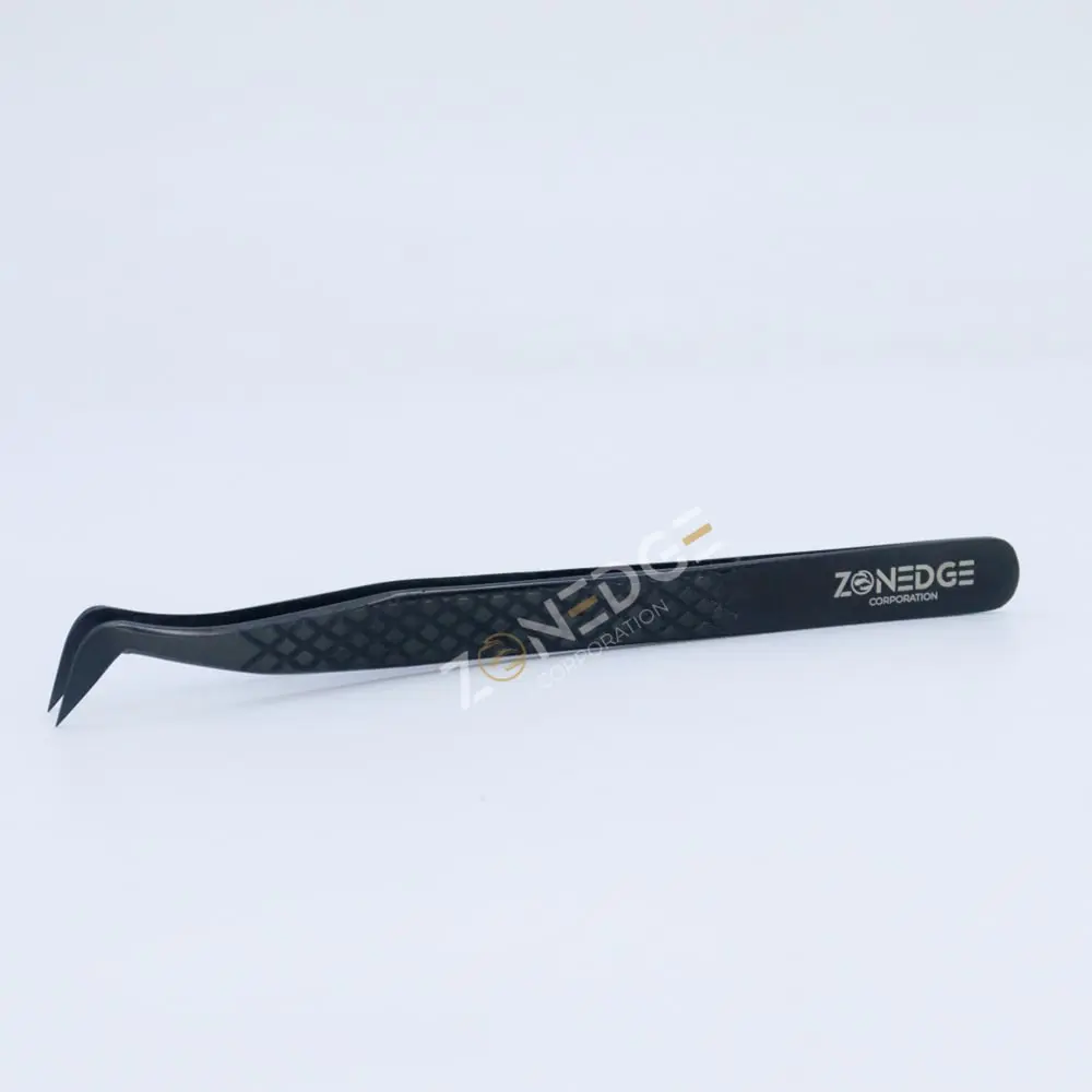 Eyelash Extension Tweezers Plasma Black (15)