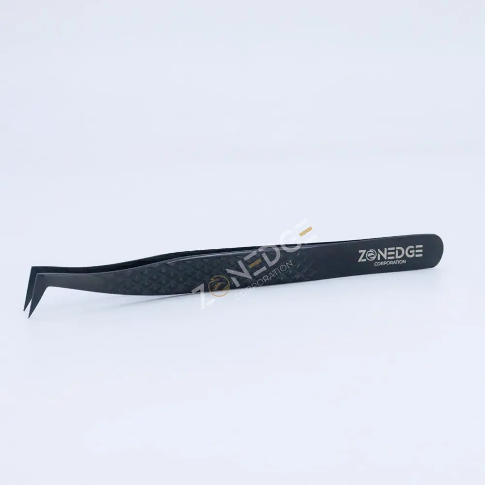 Eyelash Extension Tweezers Plasma Black (17)