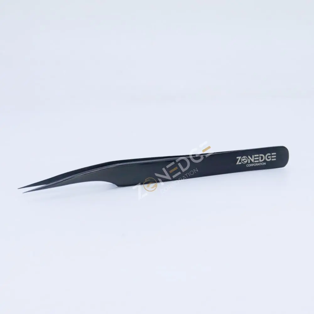 Eyelash Extension Tweezers Plasma Black (2)