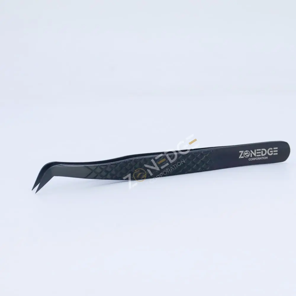 Eyelash Extension Tweezers Plasma Black (27)