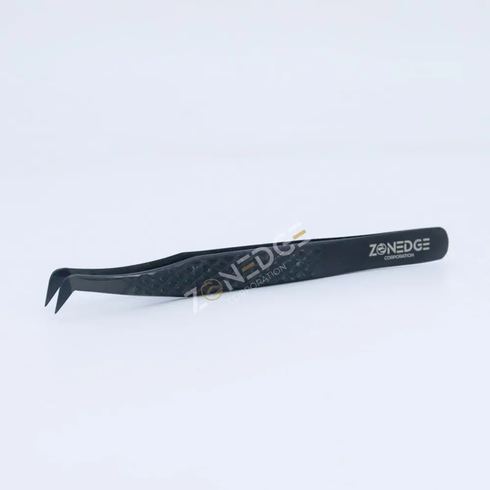 Eyelash Extension Tweezers Plasma Black (28)
