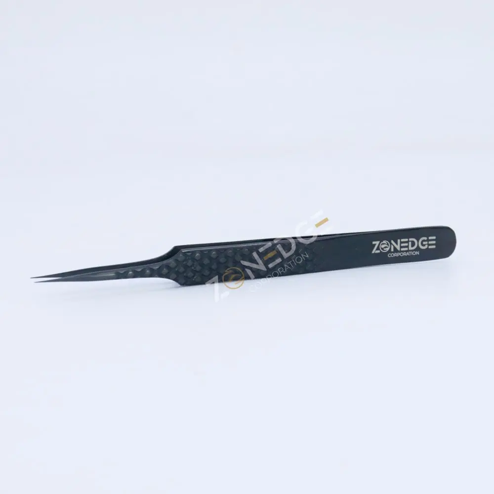 Eyelash Extension Tweezers Plasma Black (4)