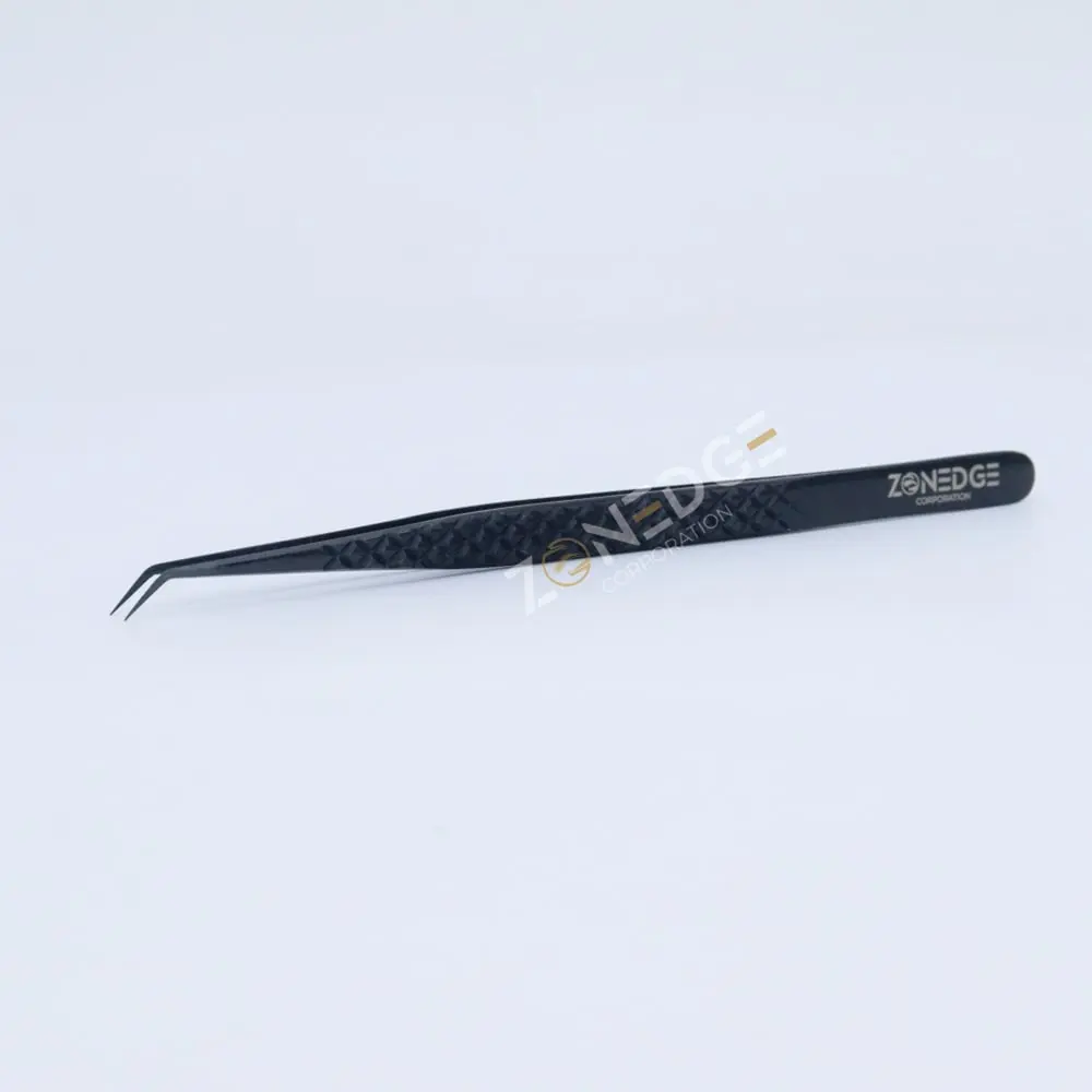 Eyelash Extension Tweezers Plasma Black (5)