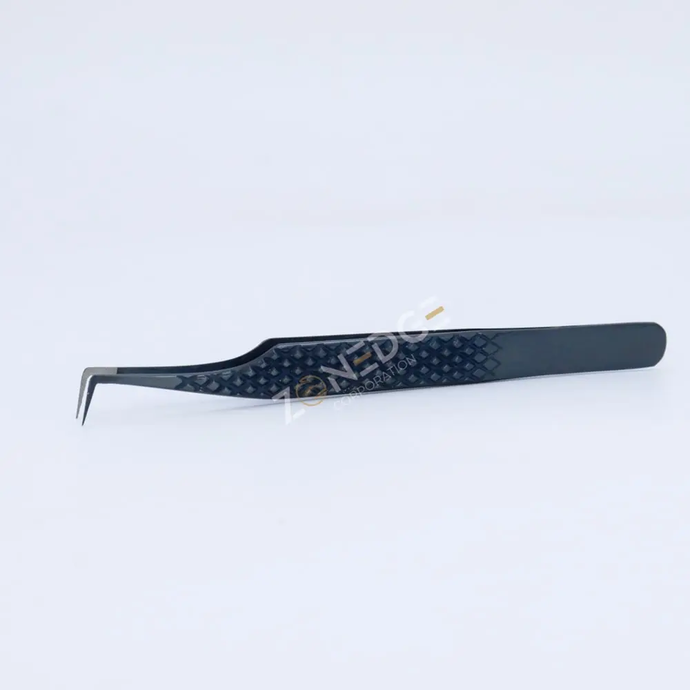 Eyelash Extension Tweezers Plasma Black (8)