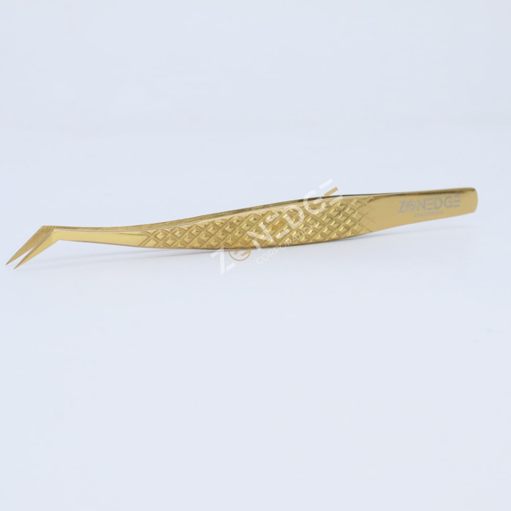 Eyelash Extension Tweezers Plasma Gold (12)