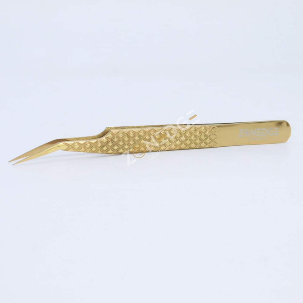 Eyelash Extension Tweezers Plasma Gold (3)