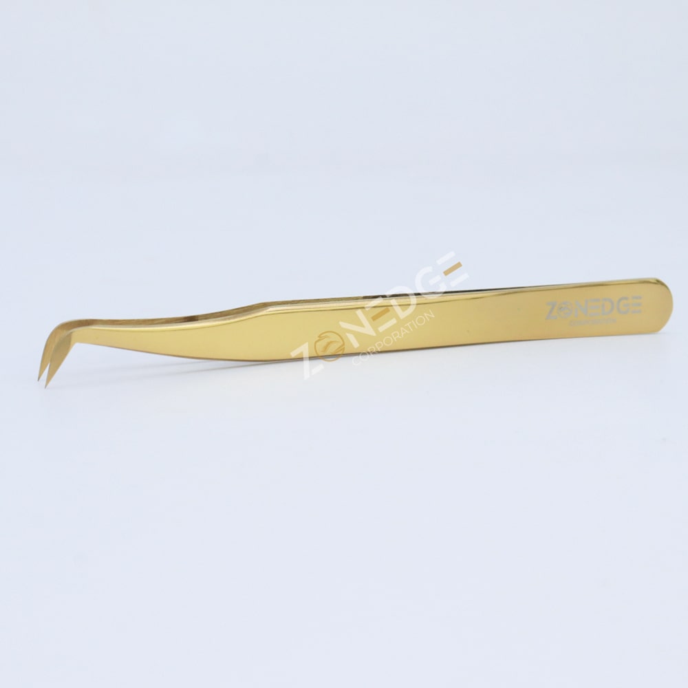 Eyelash Extension Tweezers Plasma Gold (4)