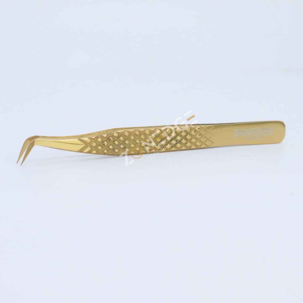 Eyelash Extension Tweezers Plasma Gold (5)