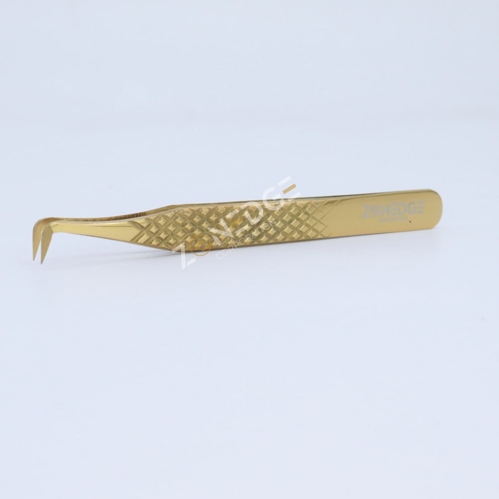 Eyelash Extension Tweezers Plasma Gold (7)