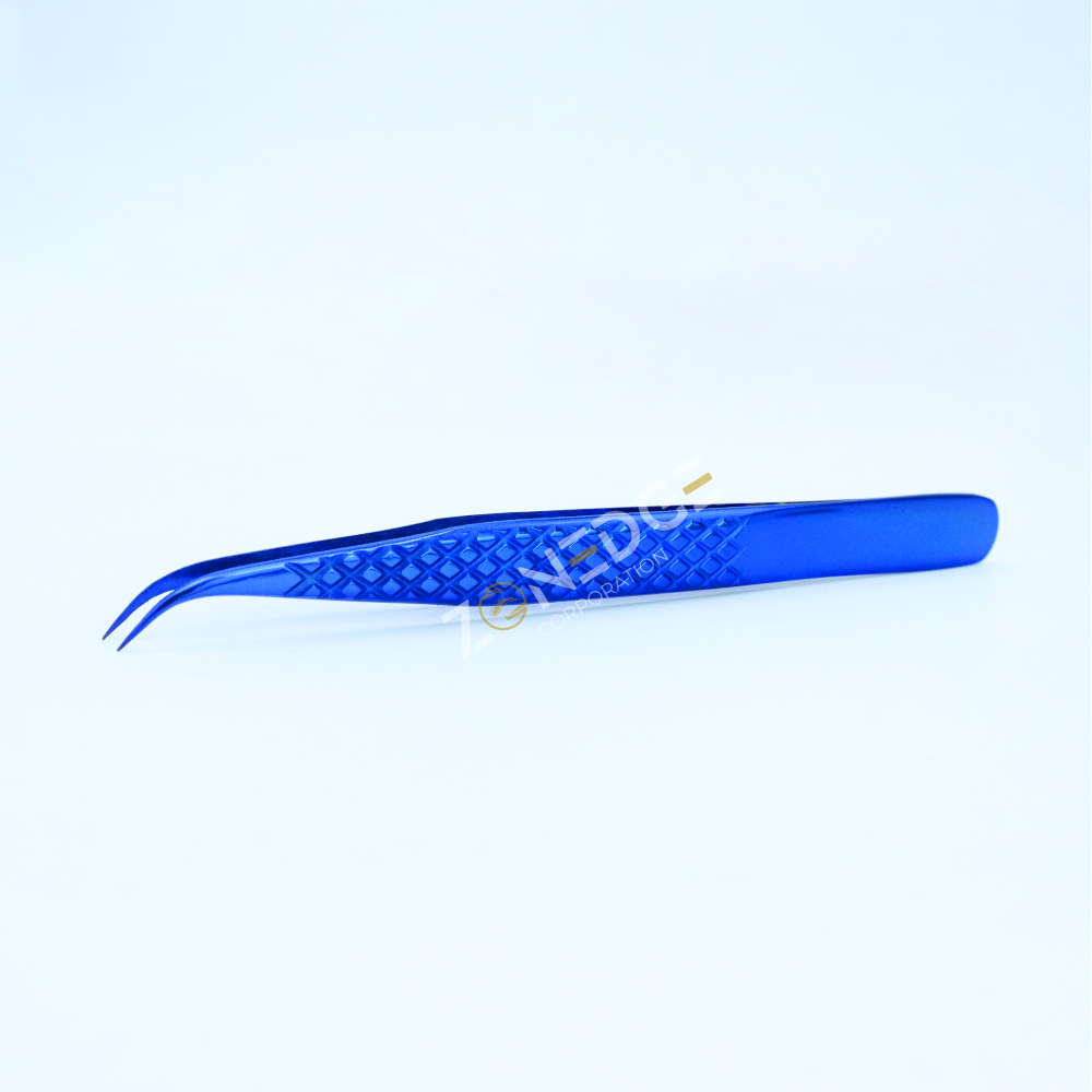 Eyelash Extension Tweezers Plasma Blue (1)
