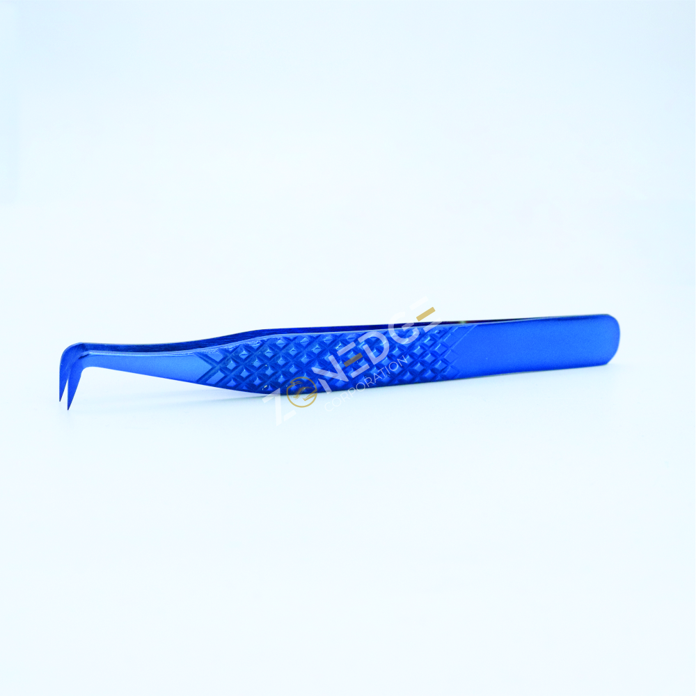 Eyelash Extension Tweezers Plasma Blue (10)