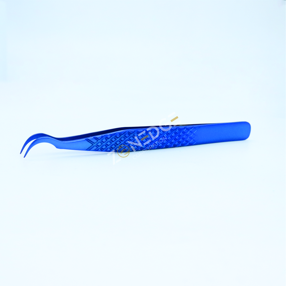 Eyelash Extension Tweezers Plasma Blue (11)