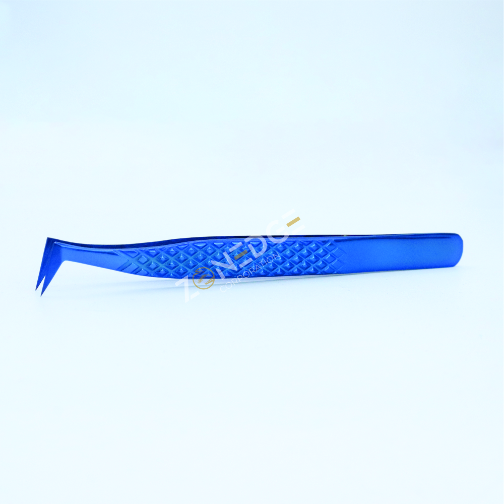 Eyelash Extension Tweezers Plasma Blue (14)