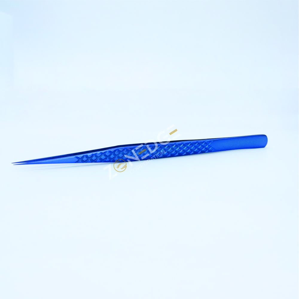 Eyelash Extension Tweezers Plasma Blue (15)