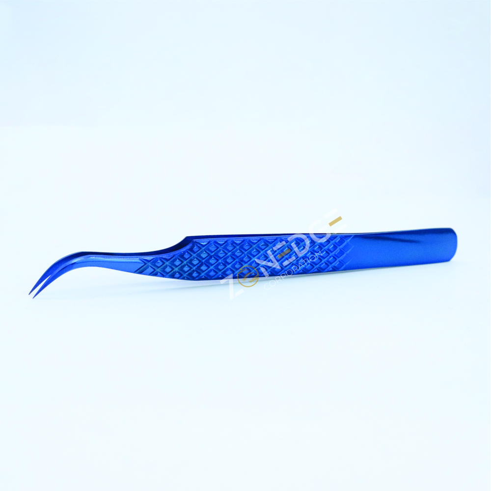 Eyelash Extension Tweezers Plasma Blue (17)