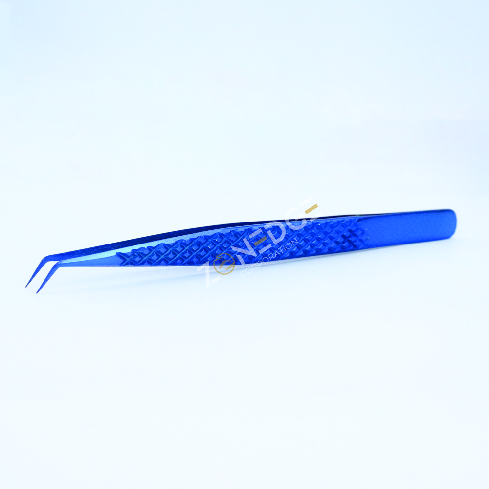 Eyelash Extension Tweezers Plasma Blue (3)