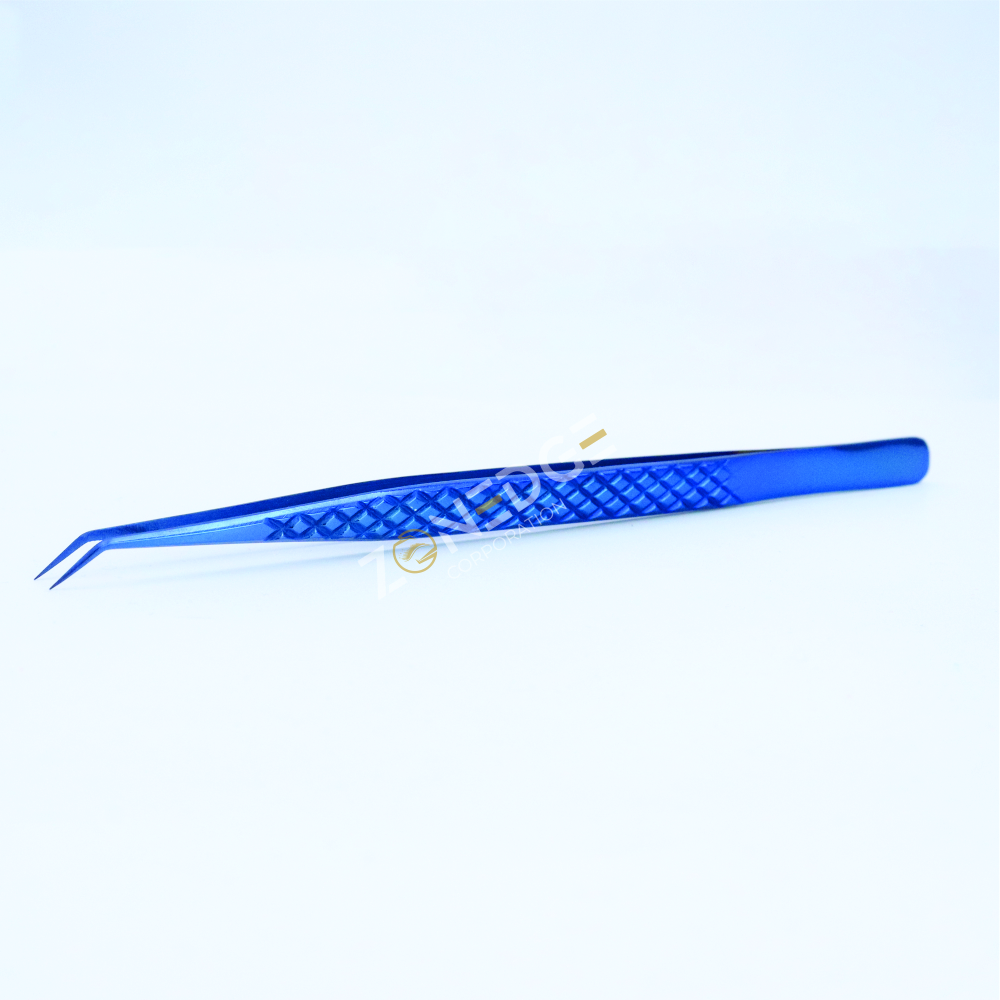 Eyelash Extension Tweezers Plasma Blue (6)