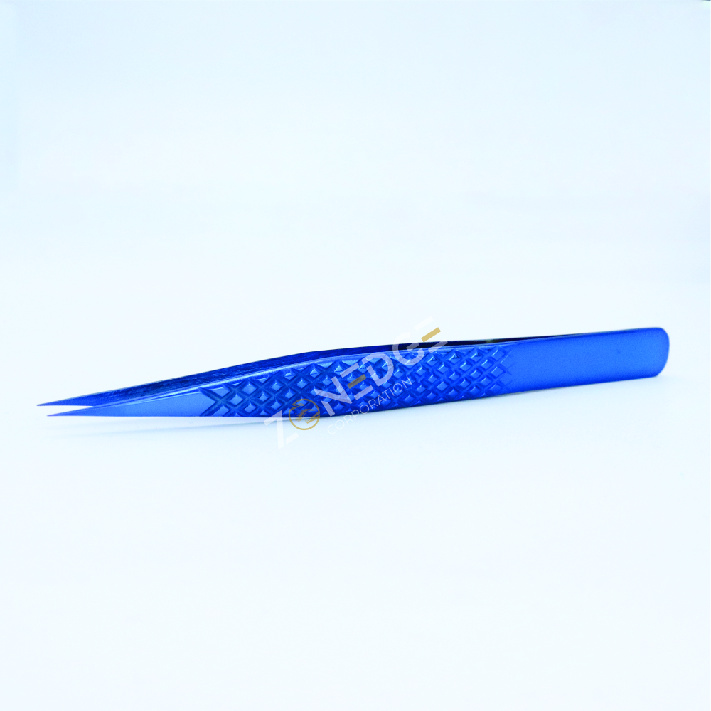 Eyelash Extension Tweezers Plasma Blue (7)