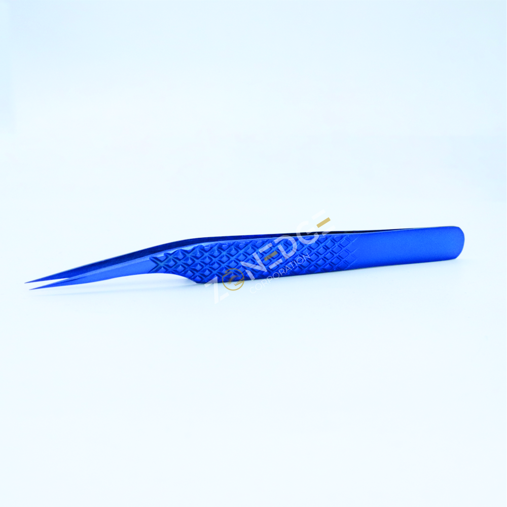 Eyelash Extension Tweezers Plasma Blue (9)