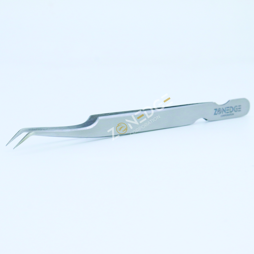 Eyelash Extension Tweezers Plasma Silver (1)
