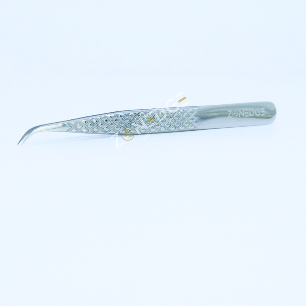 Eyelash Extension Tweezers Plasma Silver (1)
