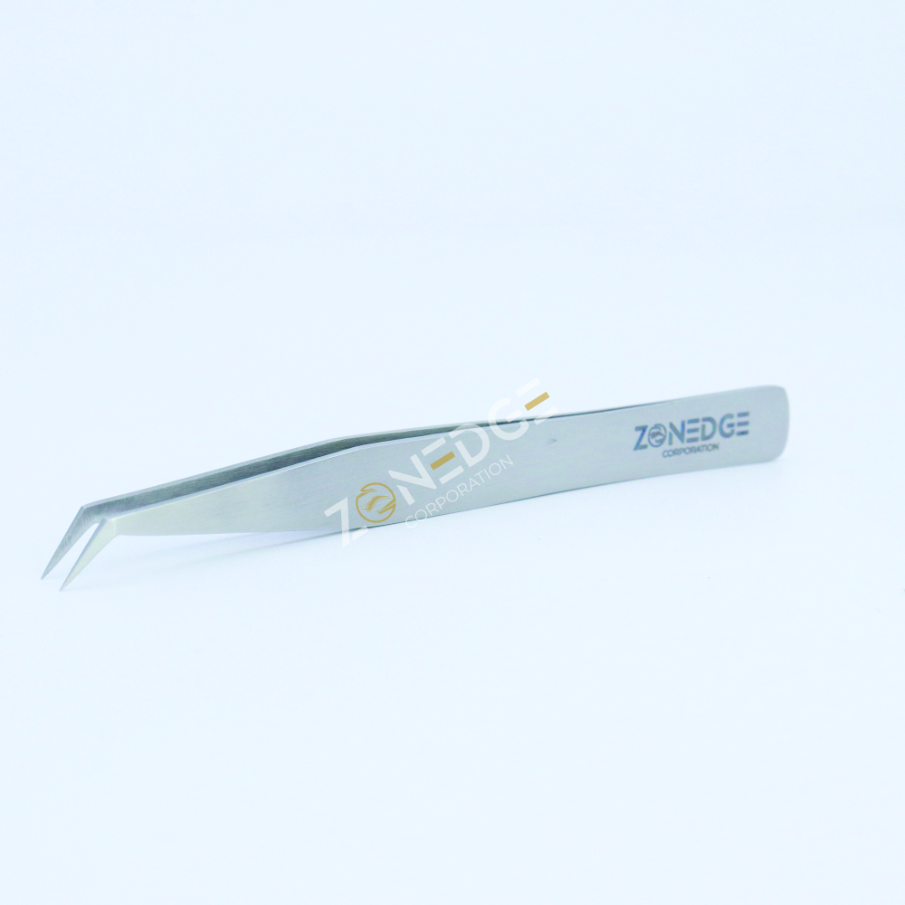 Eyelash Extension Tweezers Plasma Silver (10)