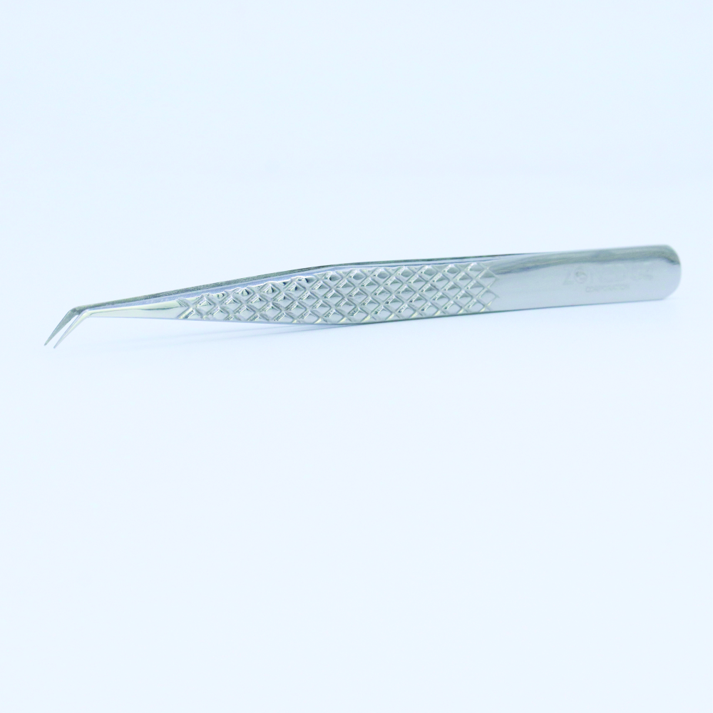 Eyelash Extension Tweezers Plasma Silver (10)