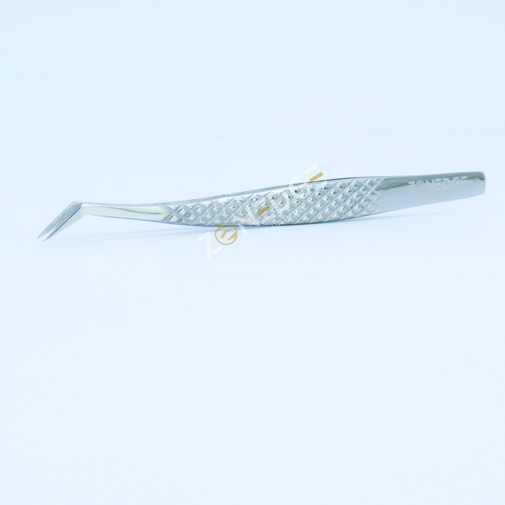 Eyelash Extension Tweezers Plasma Silver (11)