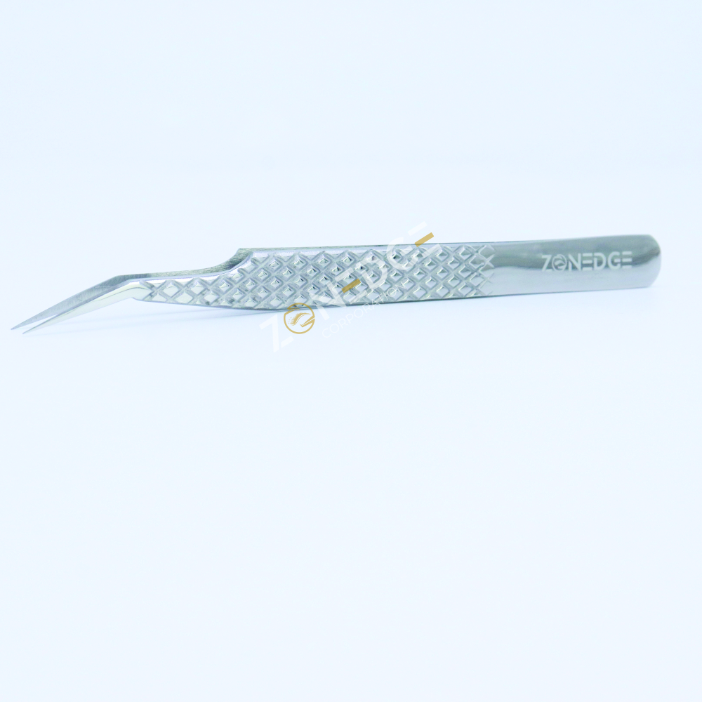 Eyelash Extension Tweezers Plasma Silver (11)