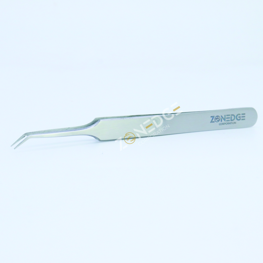 Eyelash Extension Tweezers Plasma Silver (12)