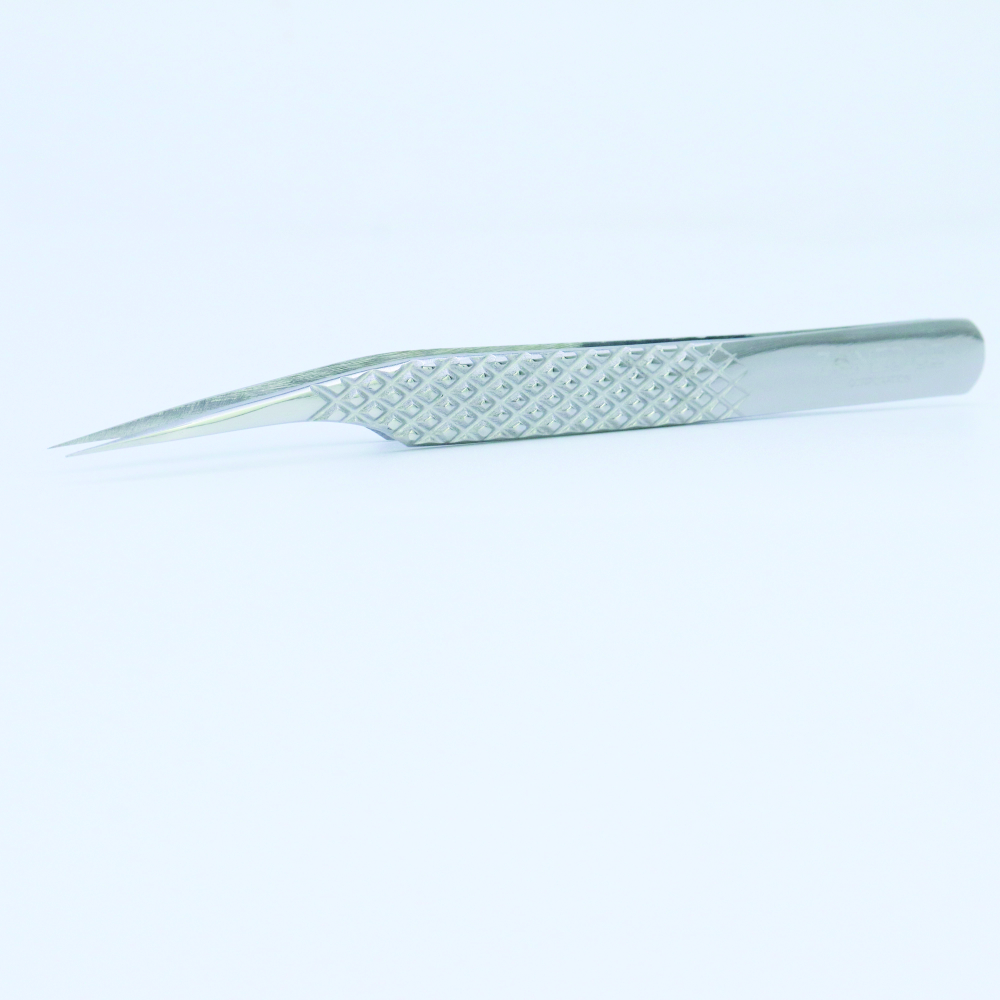 Eyelash Extension Tweezers Plasma Silver (12)