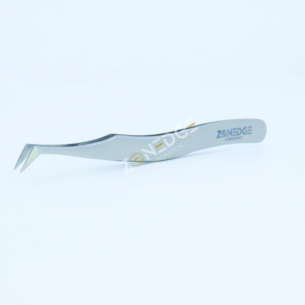 Eyelash Extension Tweezers Plasma Silver (13)