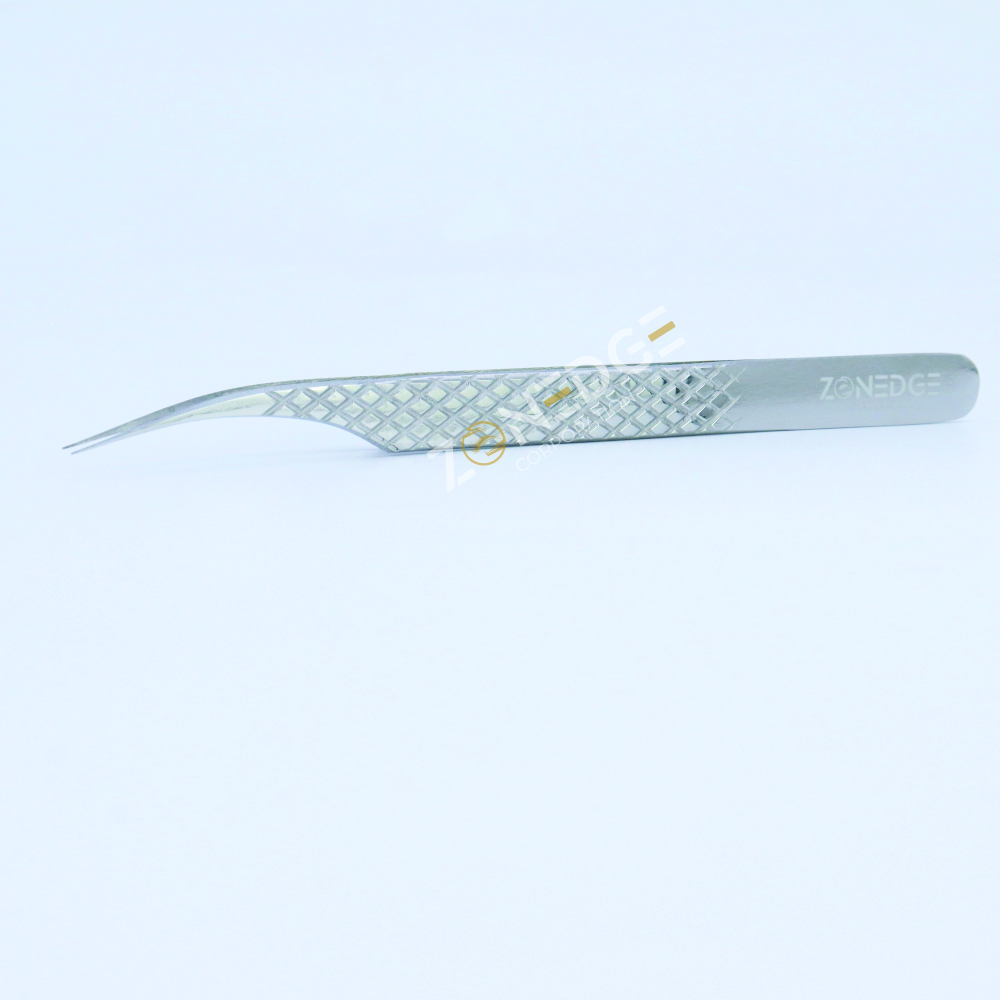 Eyelash Extension Tweezers Plasma Silver (13)