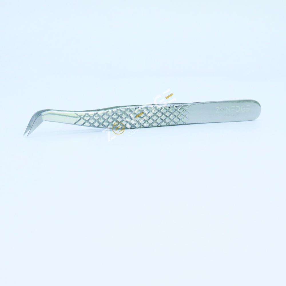 Eyelash Extension Tweezers Plasma Silver (3)