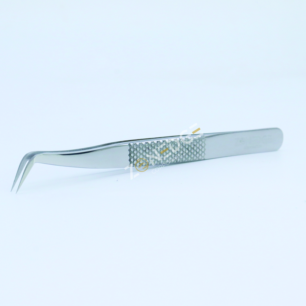 Eyelash Extension Tweezers Plasma Silver (4)