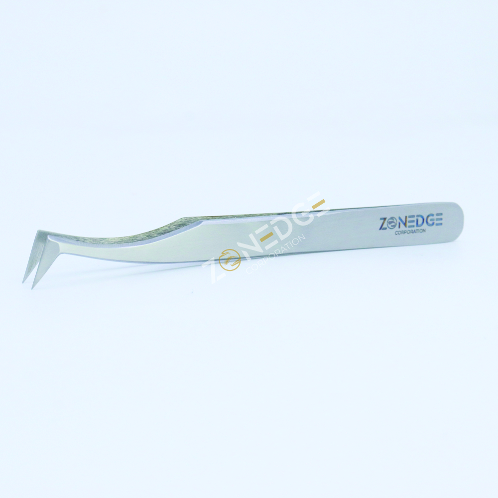 Eyelash Extension Tweezers Plasma Silver (5)