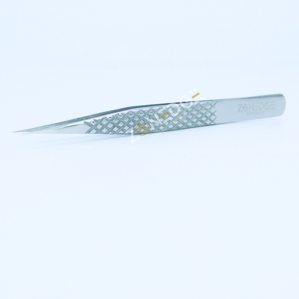 Eyelash Extension Tweezers Plasma Silver (7)