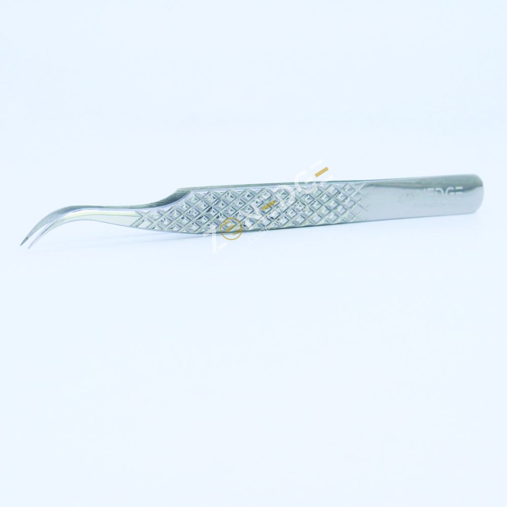 Eyelash Extension Tweezers Plasma Silver (8)